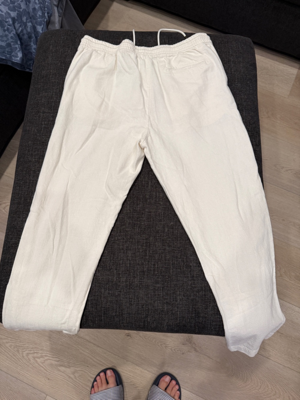 Rails Men's Cream Cotton Linen Pants
